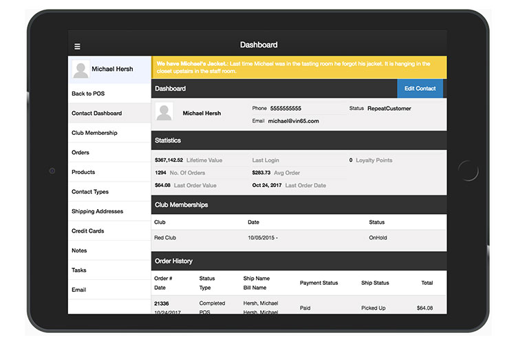 winedirect - Admin Panel - Customer View