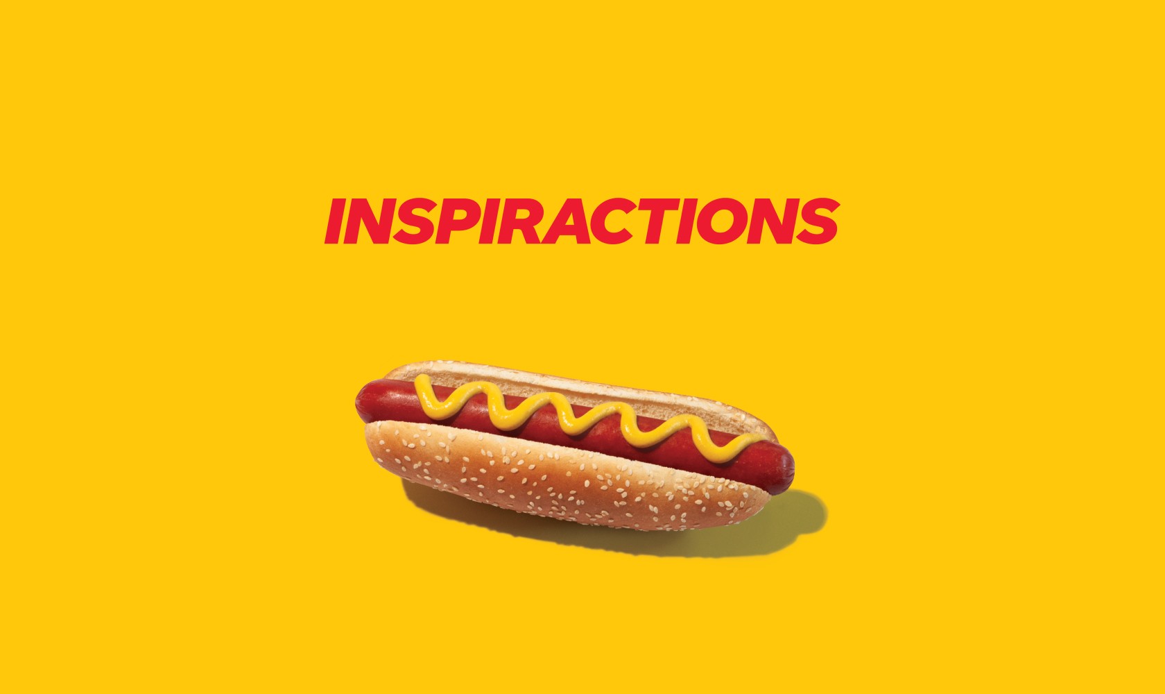 Le logo du magazine INSPIRACTIONS à côté d’un hot dog de Costco.